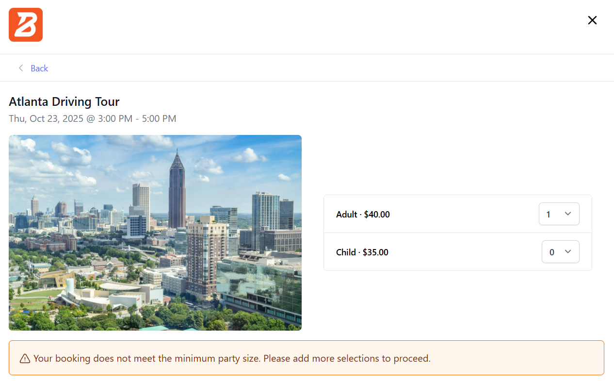 BookingTerminal Minimum Logic