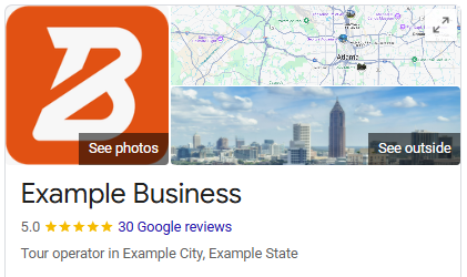 Example Google Business Profile