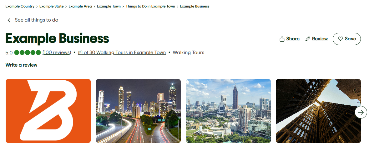 Example Tripadvisor Profile